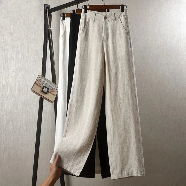 ALINA | WIDE-LEG LINEN TROUSERS