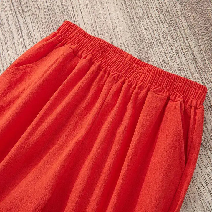 VALIRA | COTTON LINEN HAREM TROUSERS