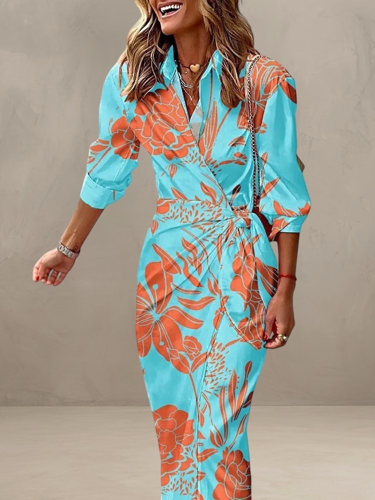 SINDERELLA | PRINTED WRAP DRESS