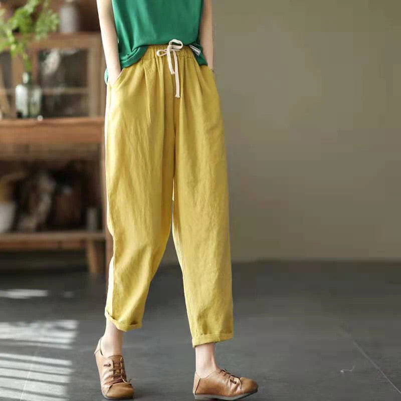 RAVELLA | HIGH-WAIST DRAWSTRING TROUSERS