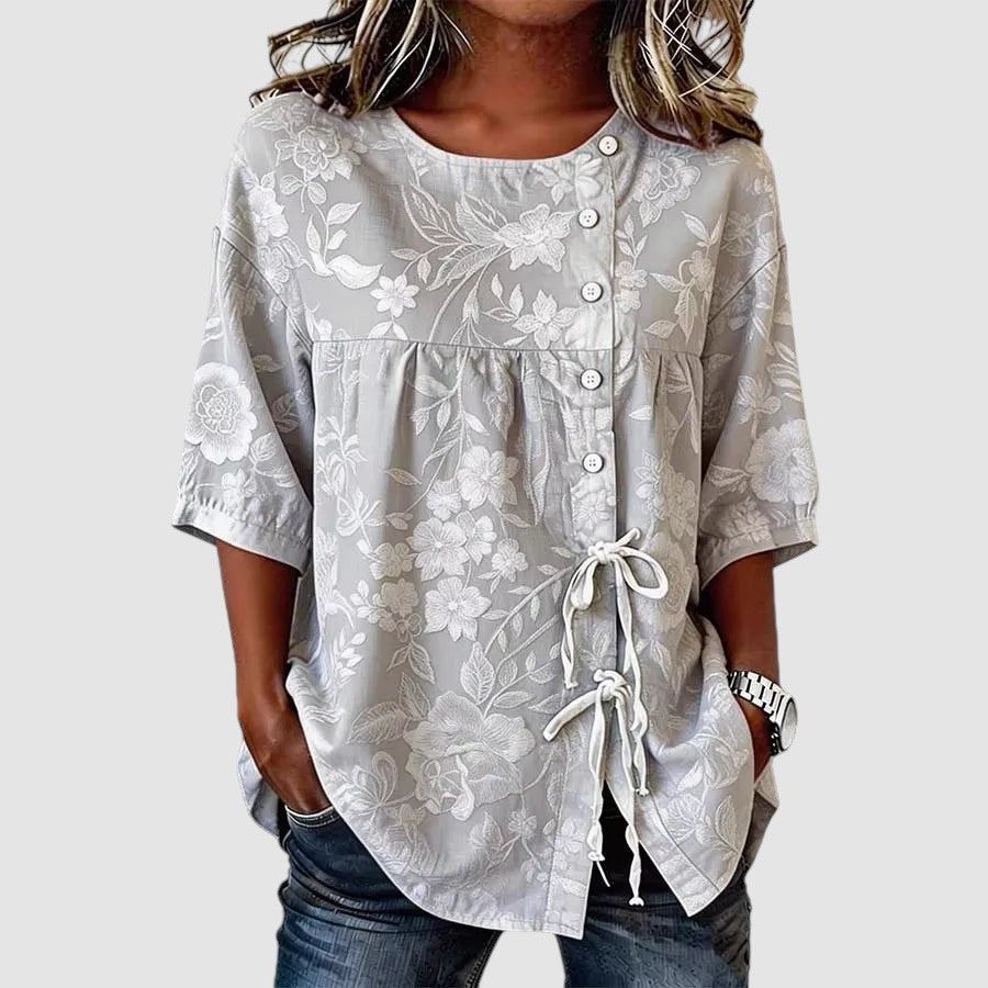 CELESTINA | FLORAL EMBROIDERED BLOUSE