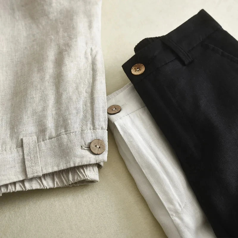 ALINA | WIDE-LEG LINEN TROUSERS