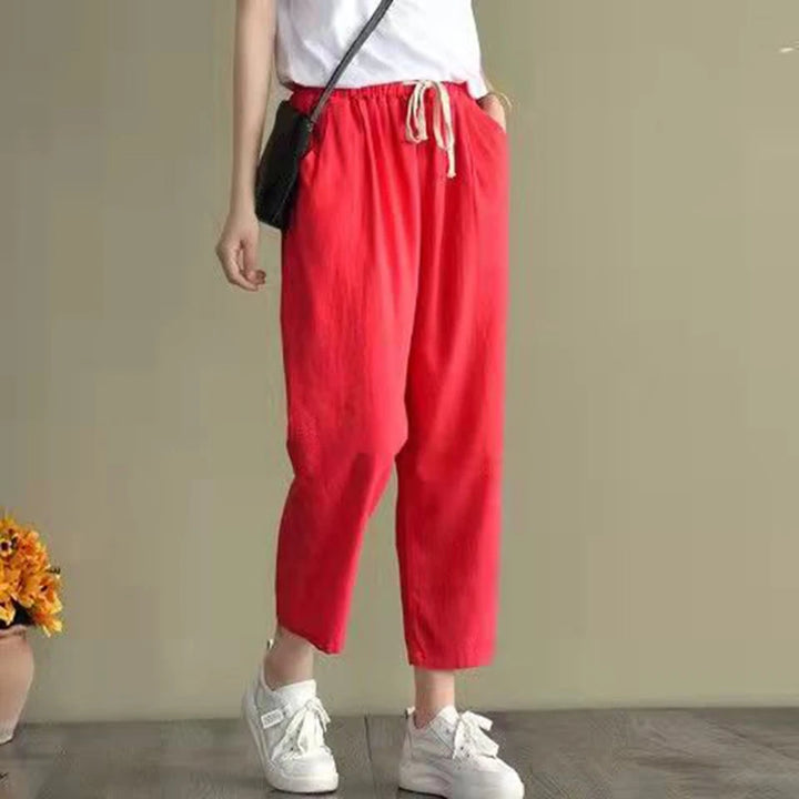 RAVELLA | HIGH-WAIST DRAWSTRING TROUSERS