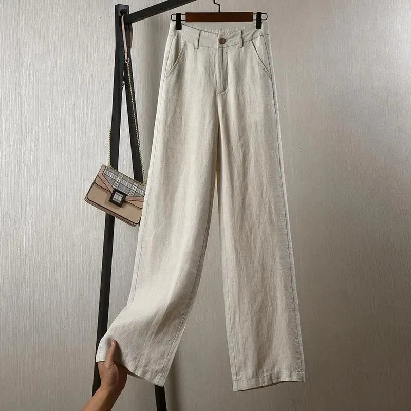 ALINA | WIDE-LEG LINEN TROUSERS