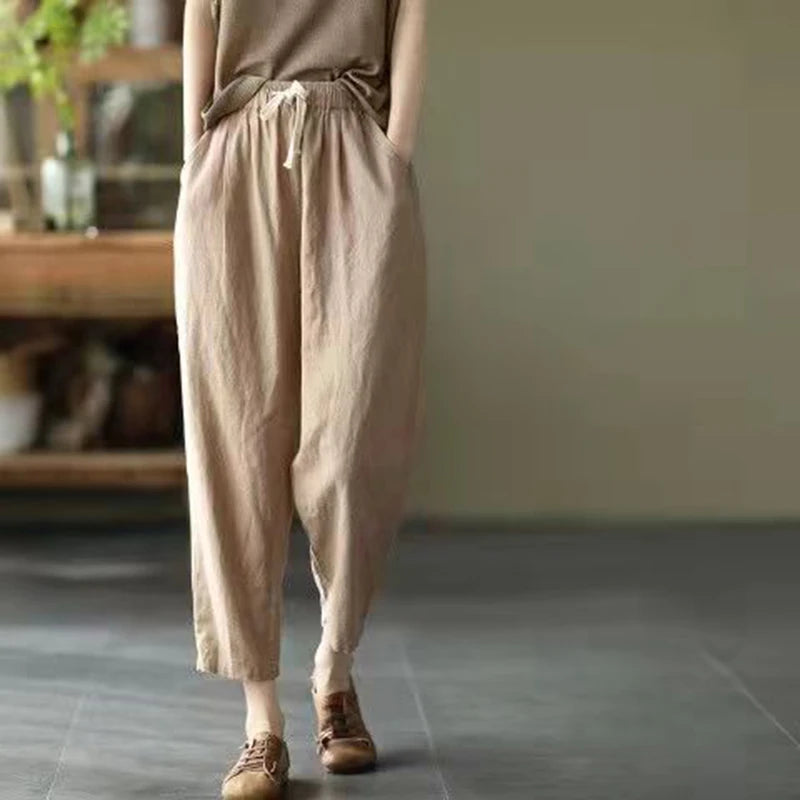 RAVELLA | HIGH-WAIST DRAWSTRING TROUSERS
