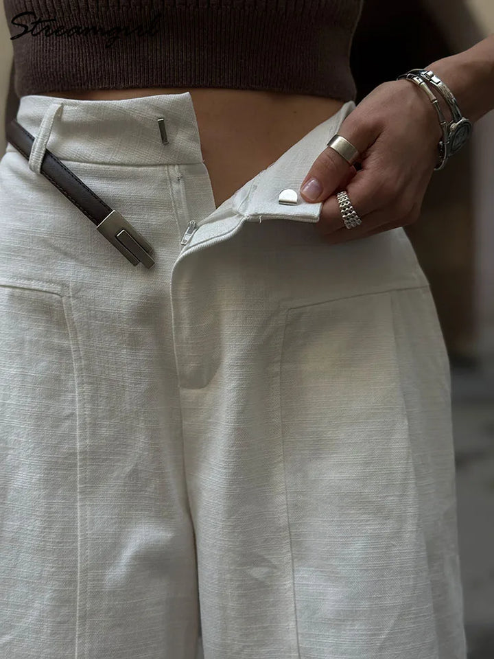 ELARIA | HIGH-WAIST WIDE-LEG TROUSERS