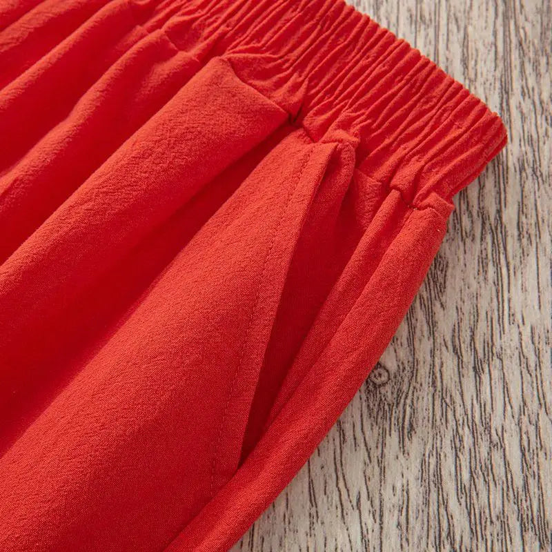 VALIRA | COTTON LINEN HAREM TROUSERS