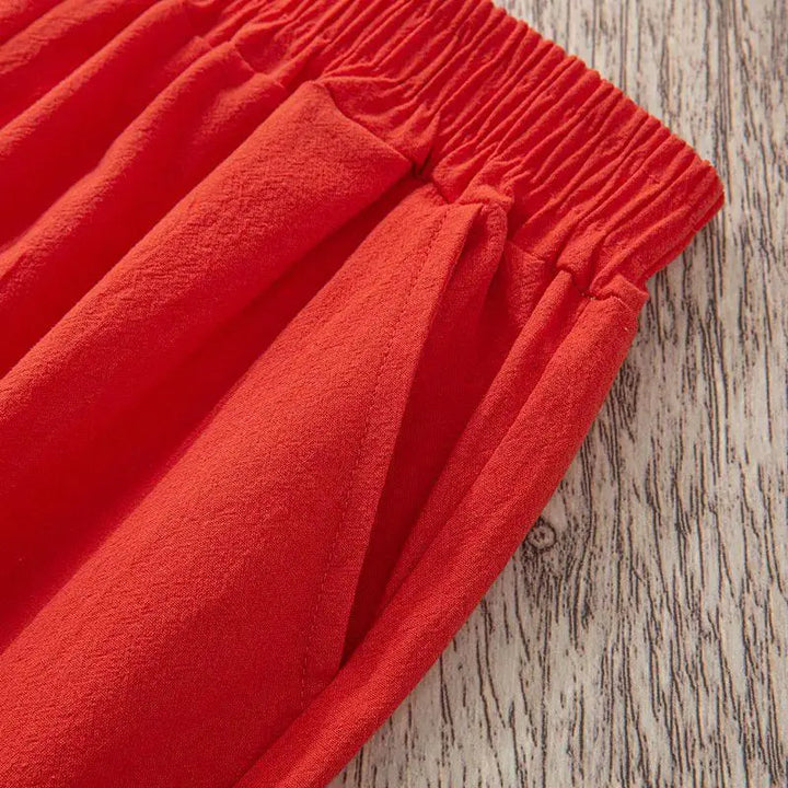 VALIRA | COTTON LINEN HAREM TROUSERS