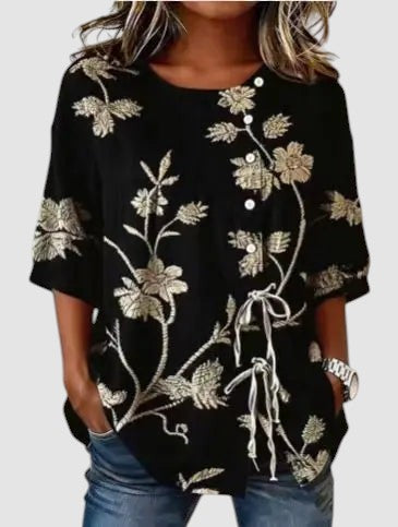 CELESTINA | FLORAL EMBROIDERED BLOUSE