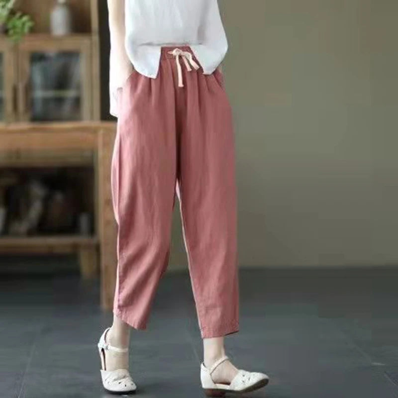 RAVELLA | HIGH-WAIST DRAWSTRING TROUSERS