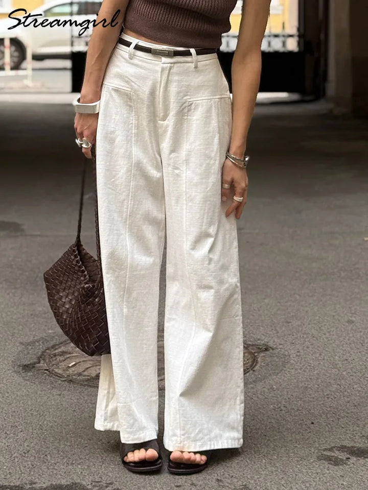 ELARIA | HIGH-WAIST WIDE-LEG TROUSERS