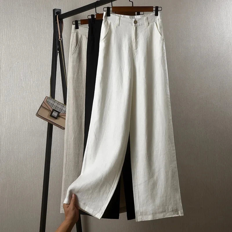 ALINA | WIDE-LEG LINEN TROUSERS