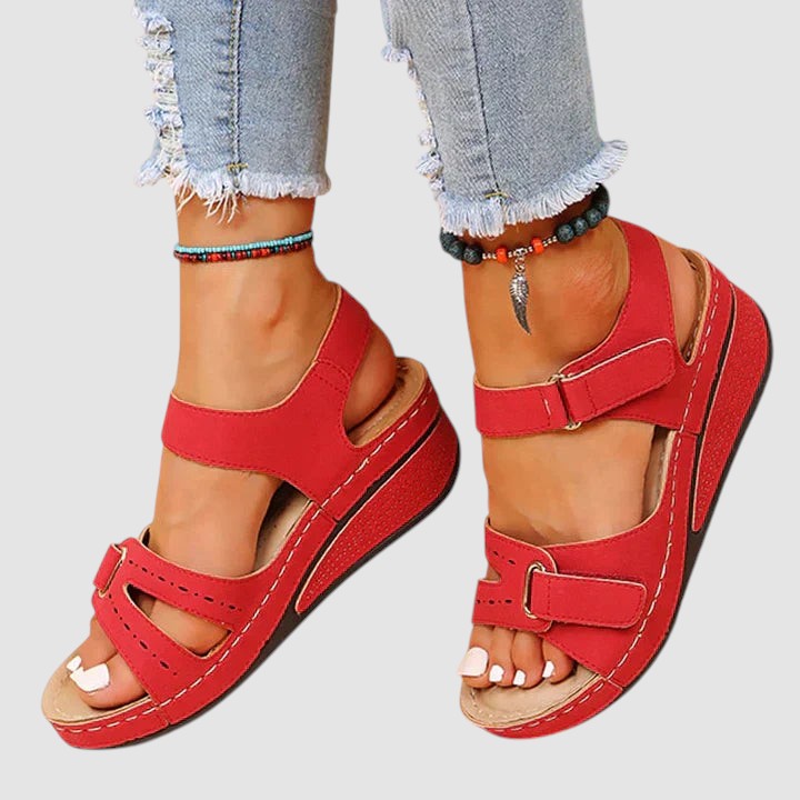 ANTONIA | COMFORTABLE ORTHOPAEDIC WEDGE SANDALS