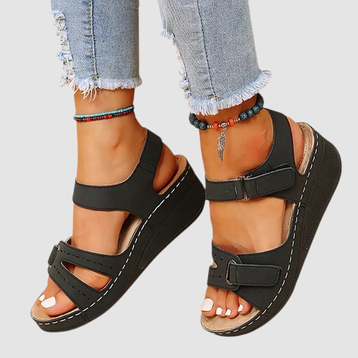 ANTONIA | COMFORTABLE ORTHOPAEDIC WEDGE SANDALS