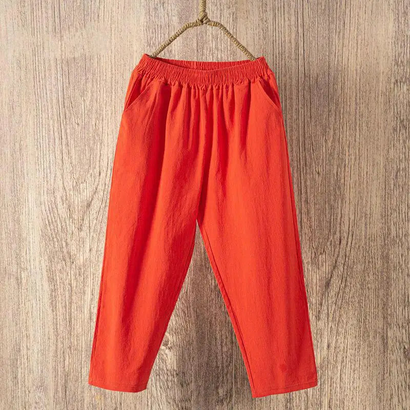 VALIRA | COTTON LINEN HAREM TROUSERS