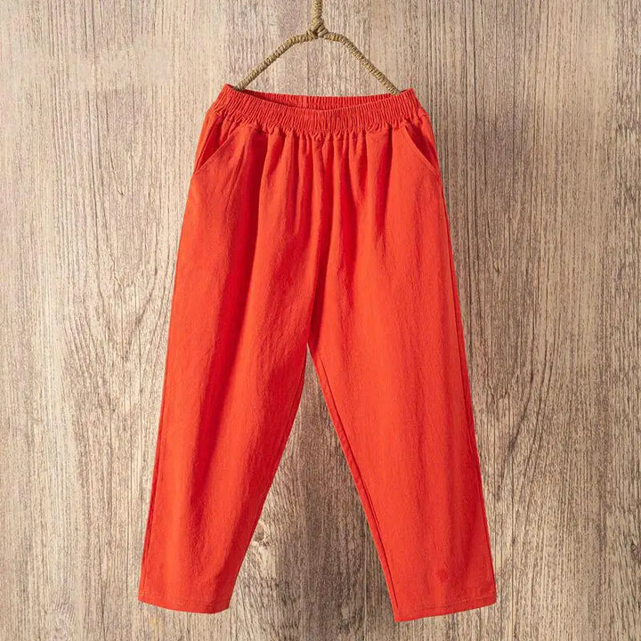 VALIRA | COTTON LINEN HAREM TROUSERS