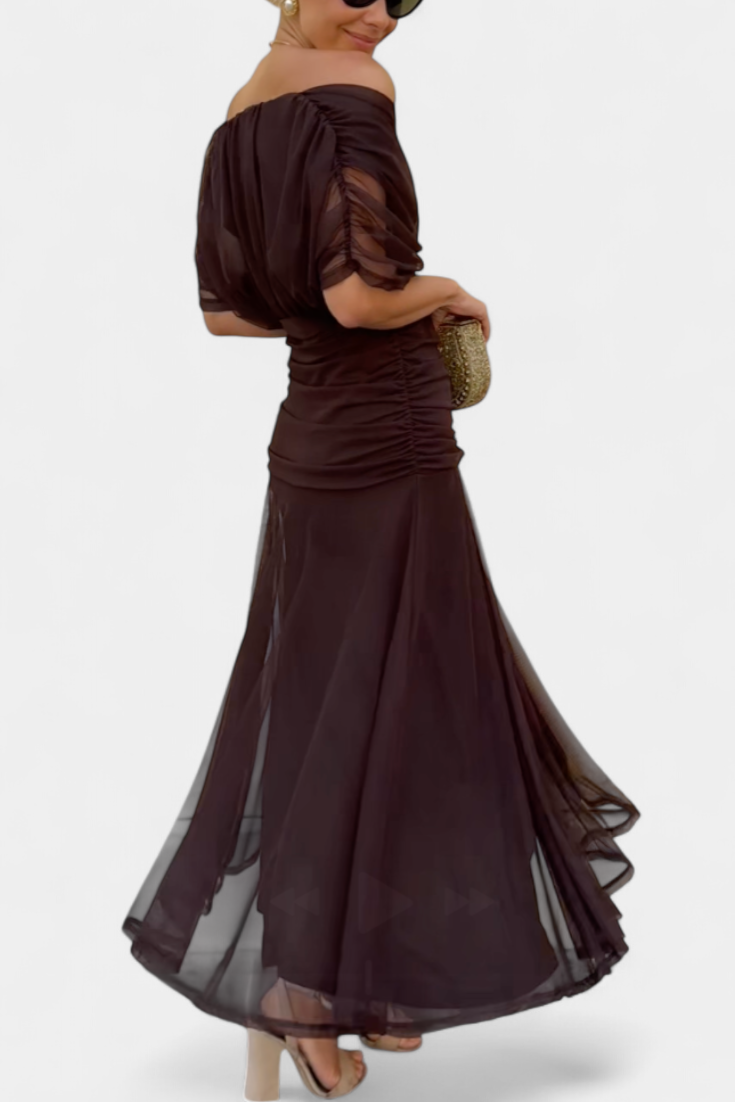 FLORANDORA | LONG FLORAL V-NECK DRESS