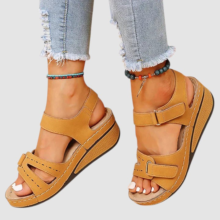 ANTONIA | COMFORTABLE ORTHOPAEDIC WEDGE SANDALS