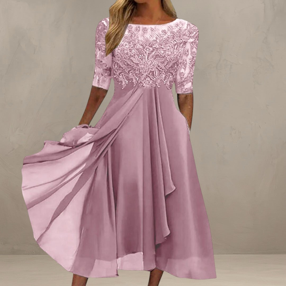DITA | ELEGANT LACE MIDI DRESS