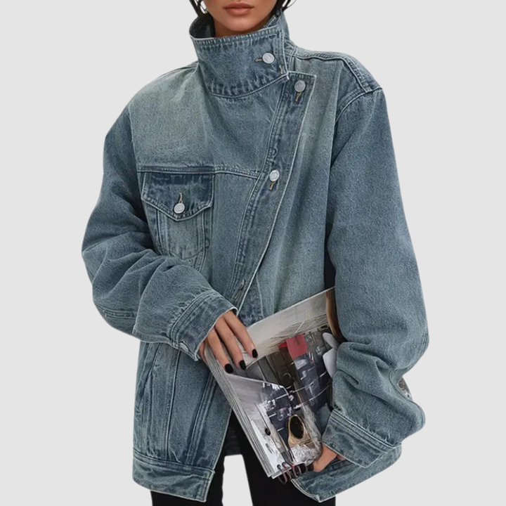AMELIA | ASYMMETRIC DENIM JACKET