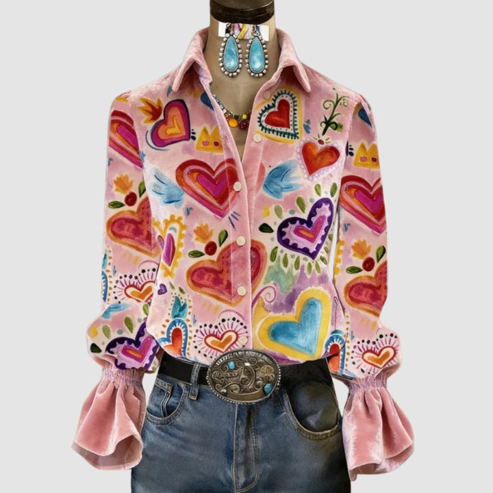 AURELIA | RETRO HEART BLOUSE