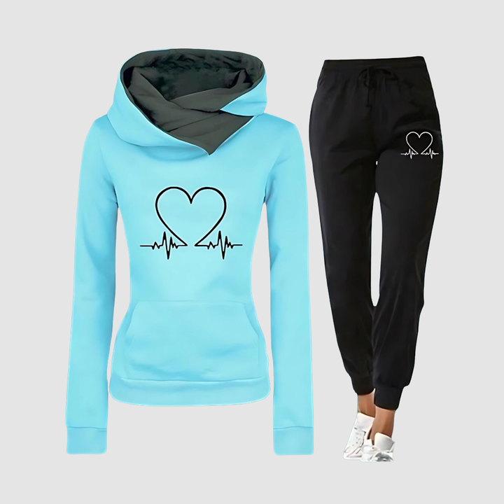 VALENZA | PRINTED HOODED LOUNGE SET