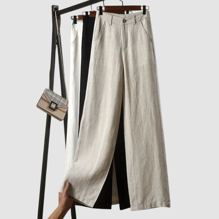 ALINA | WIDE-LEG LINEN TROUSERS