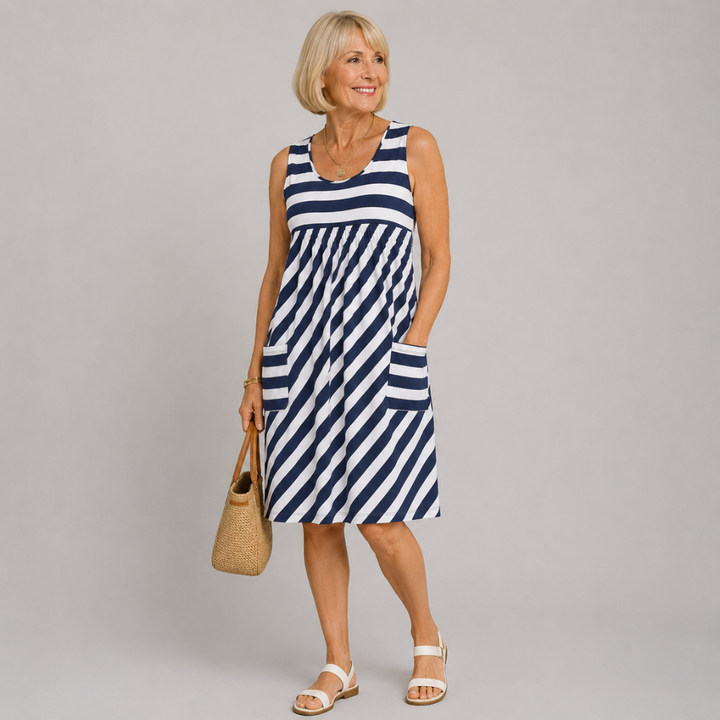 WENDY | STRIPED SLEEVELESS SUMMER DRESS