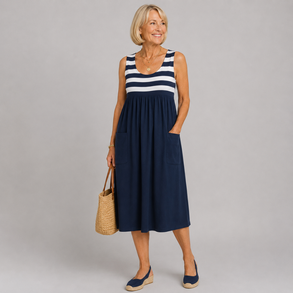 WENDY | STRIPED SLEEVELESS SUMMER DRESS