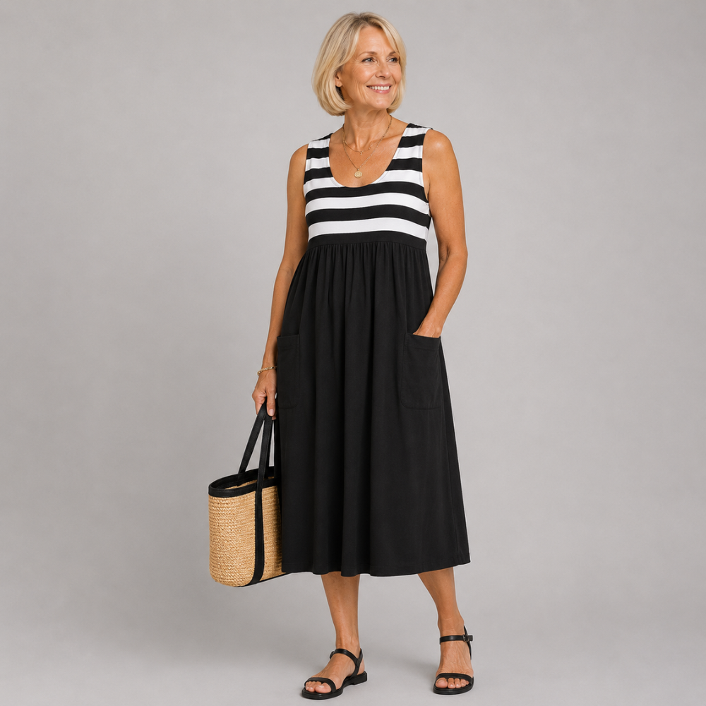 WENDY | STRIPED SLEEVELESS SUMMER DRESS