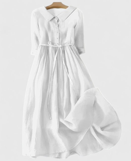CHLOE | LACE UP WAIST MIDI DRESS