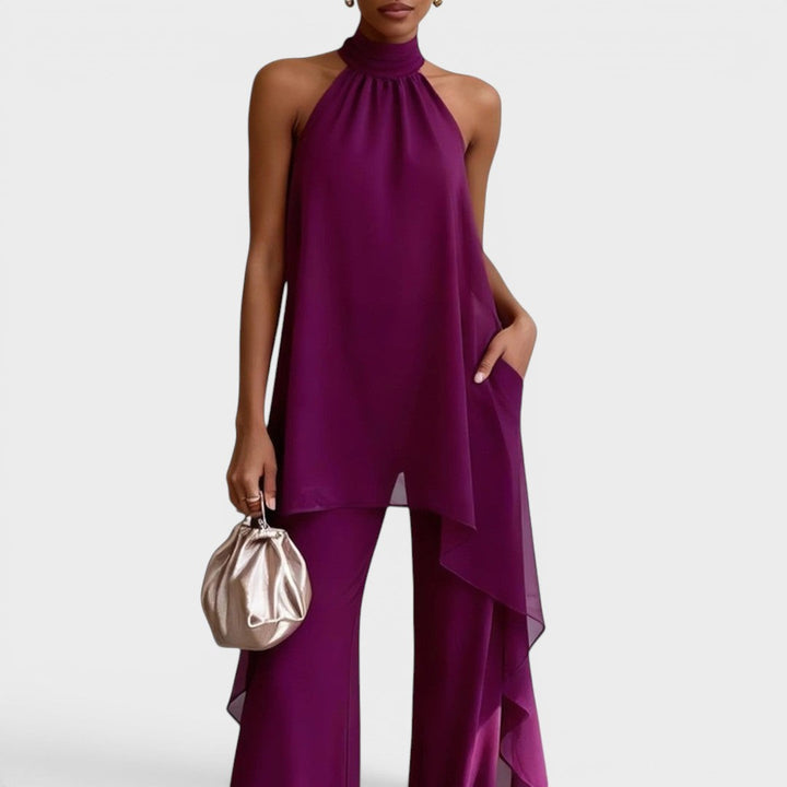 CLARA | ELEGANT HALTER NECK SET