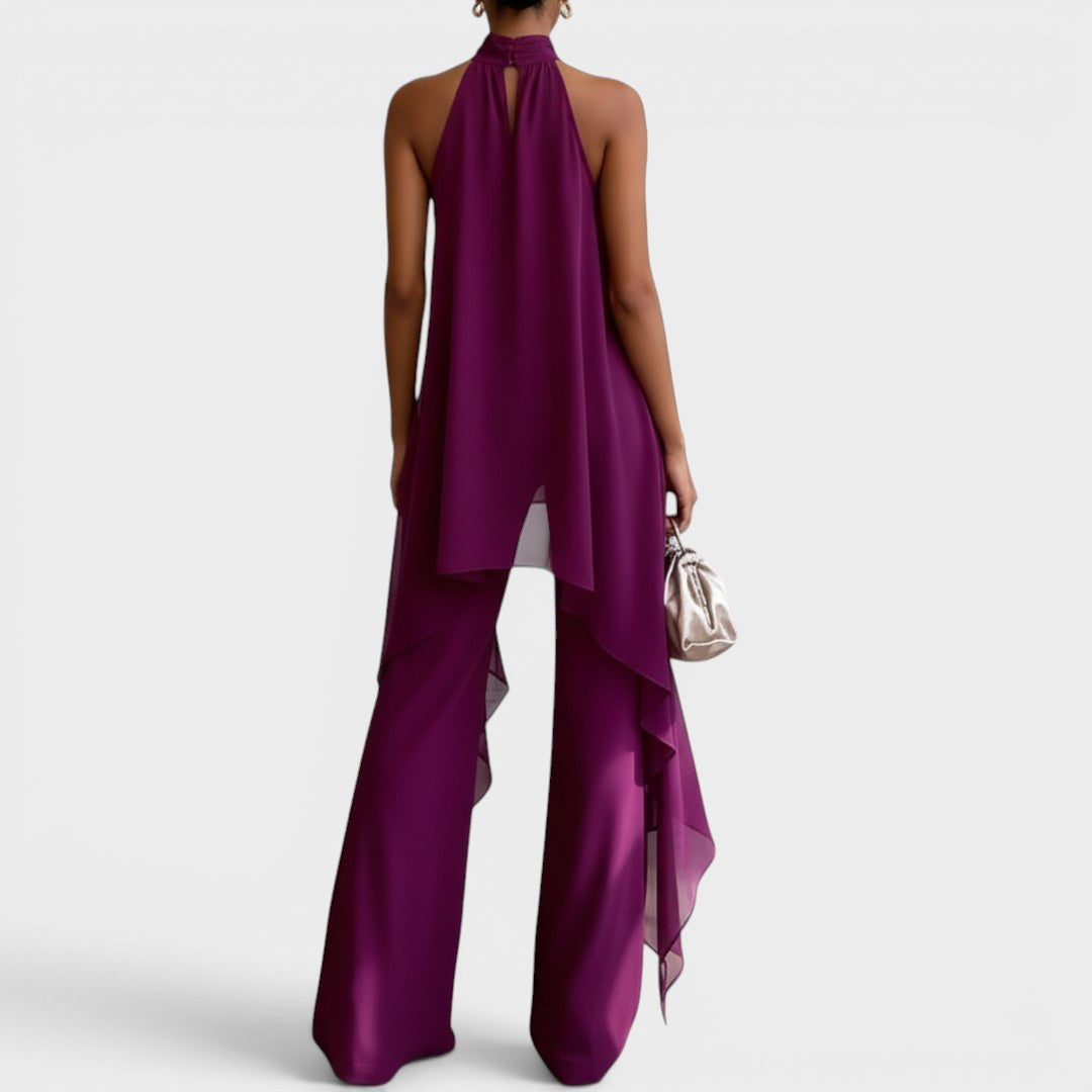 CLARA | ELEGANT HALTER NECK SET