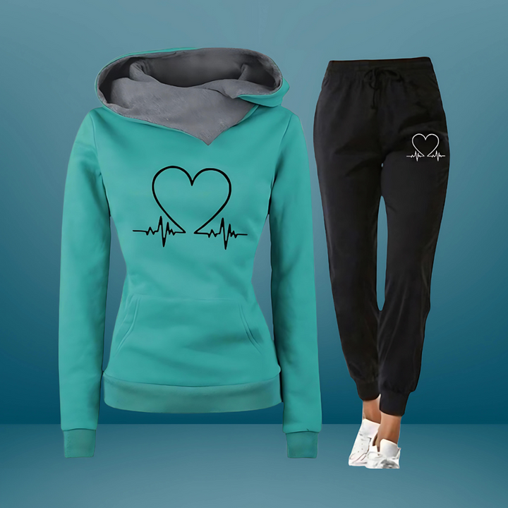 VALENZA | PRINTED HOODED LOUNGE SET