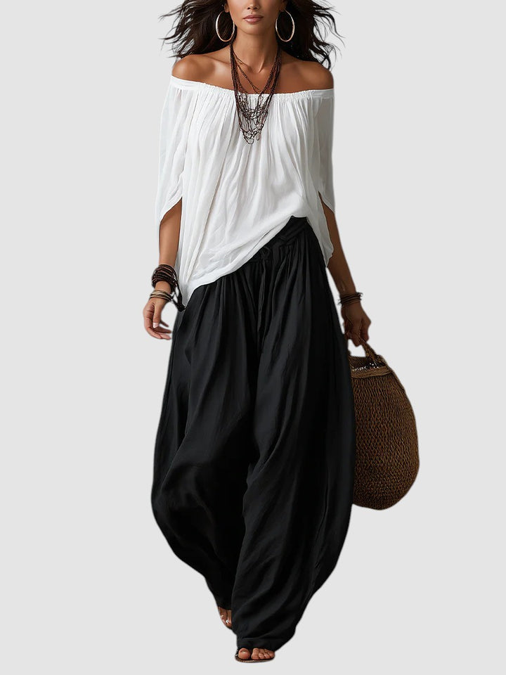 ALTHEA | OFF-SHOULDER TROUSER SET