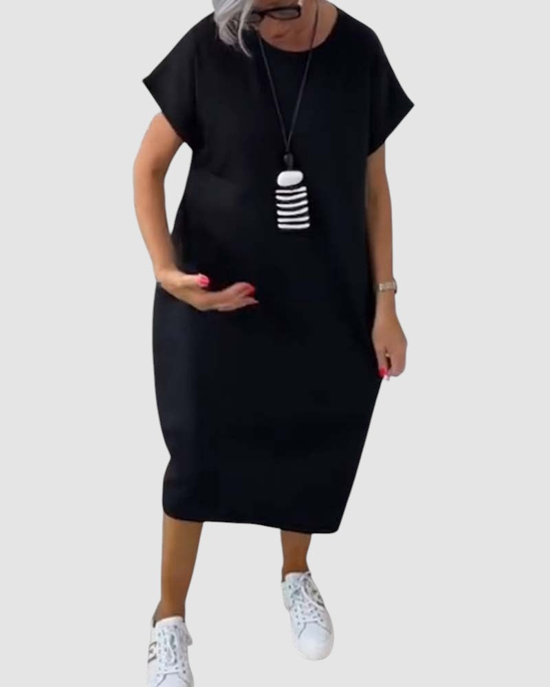 NOELLE | RELAXED POCKET MIDI DRESS
