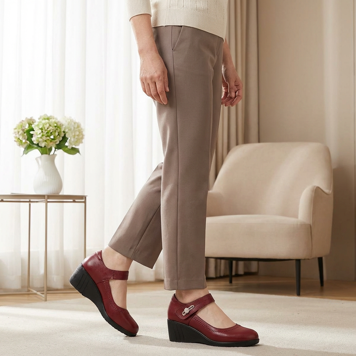 OLIVIA | STRAP MID HEEL SHOES