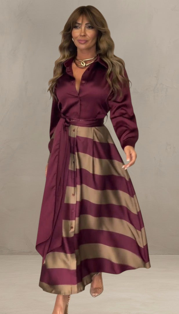 MILA | STRIPED MAXI DRESS