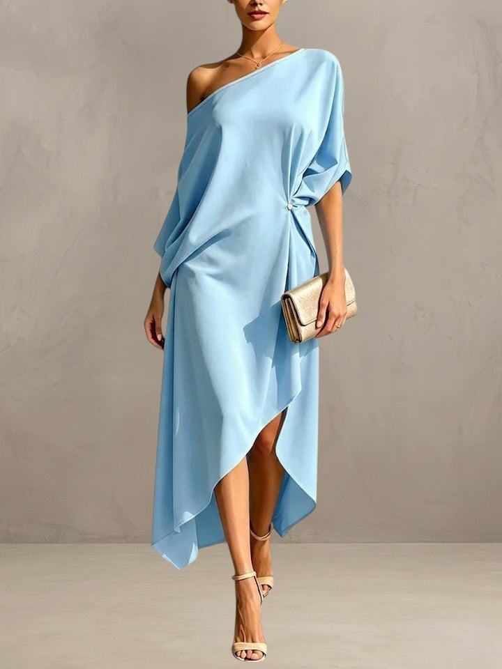 CAMILA | ASYMMETRIC MIDI DRESS
