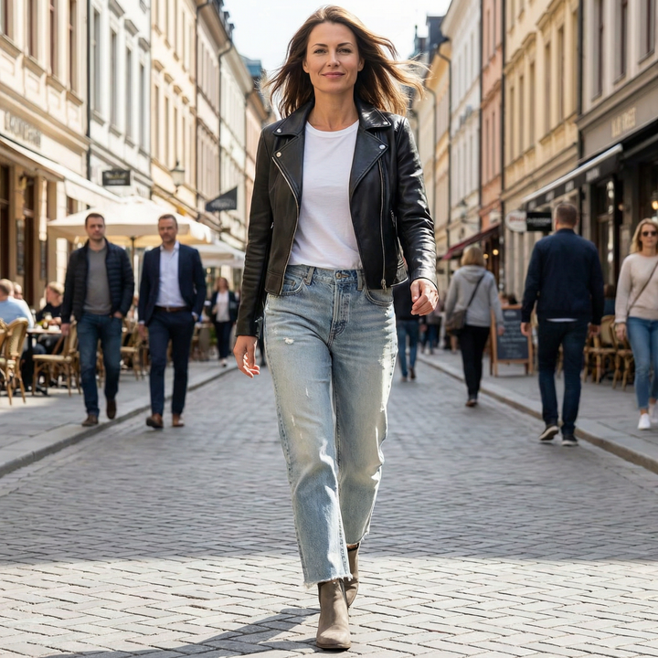 Amelia | Cropped Straight-Leg Jeans