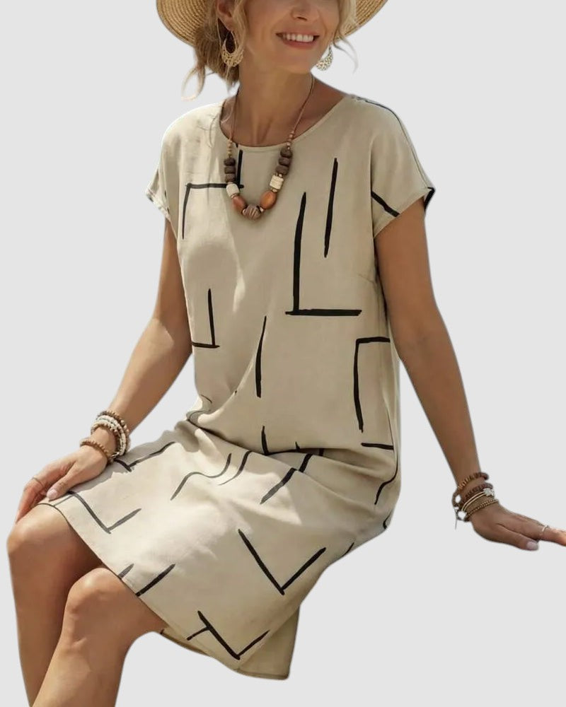 LAURETTA | STRIPED SHIFT DRESS
