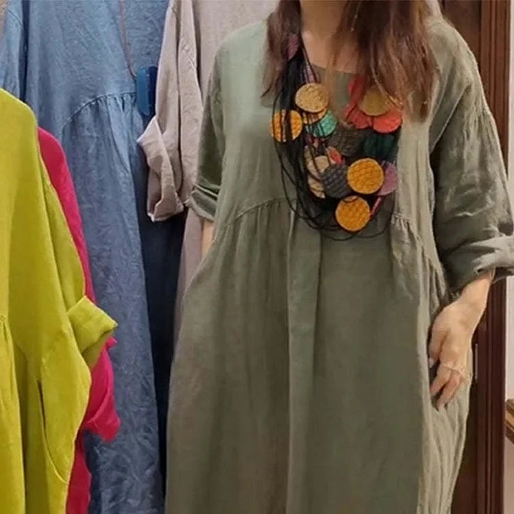 NORMA | RELAXED POCKET MIDI DRESS