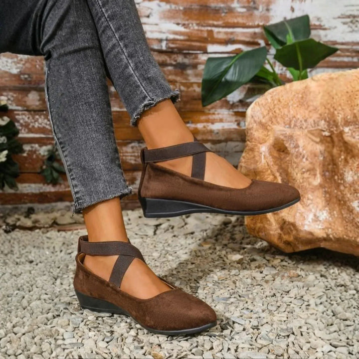 CATHERINE | WEDGE BALLERINA SHOES