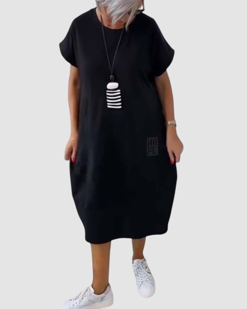 NOELLE | RELAXED POCKET MIDI DRESS
