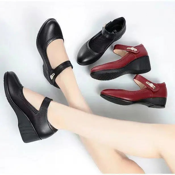 OLIVIA | STRAP MID HEEL SHOES