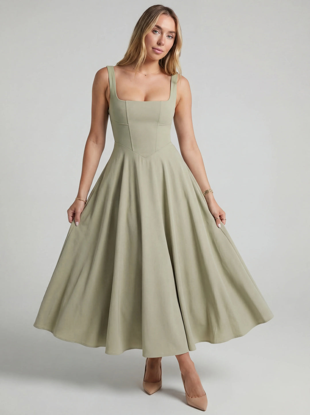 MELISSA | FLARED MIDI DRESS