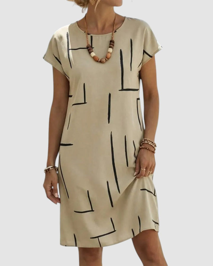 LAURETTA | STRIPED SHIFT DRESS
