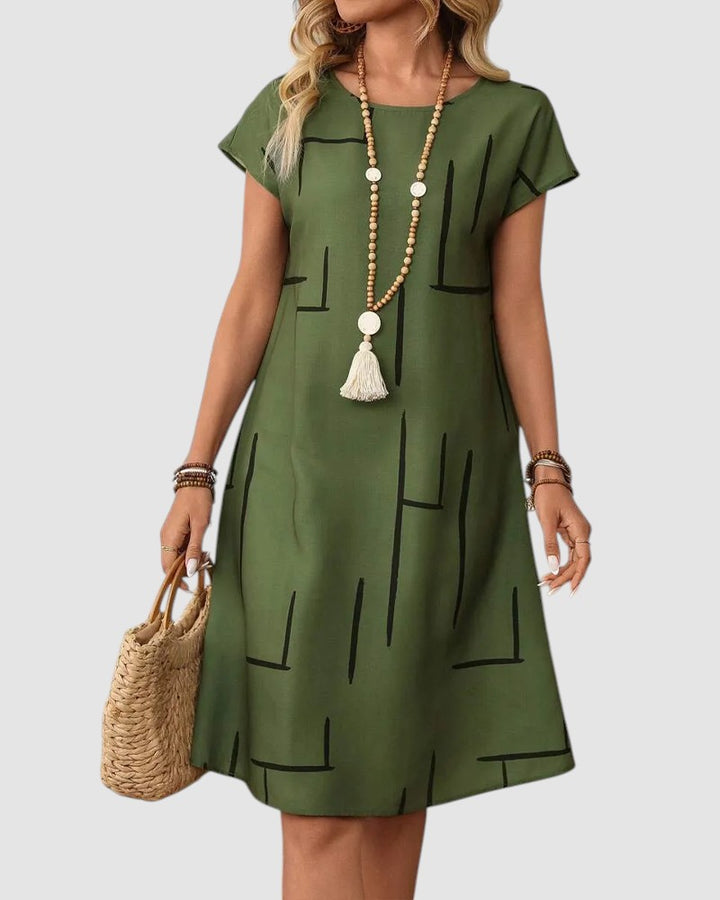 LAURETTA | STRIPED SHIFT DRESS