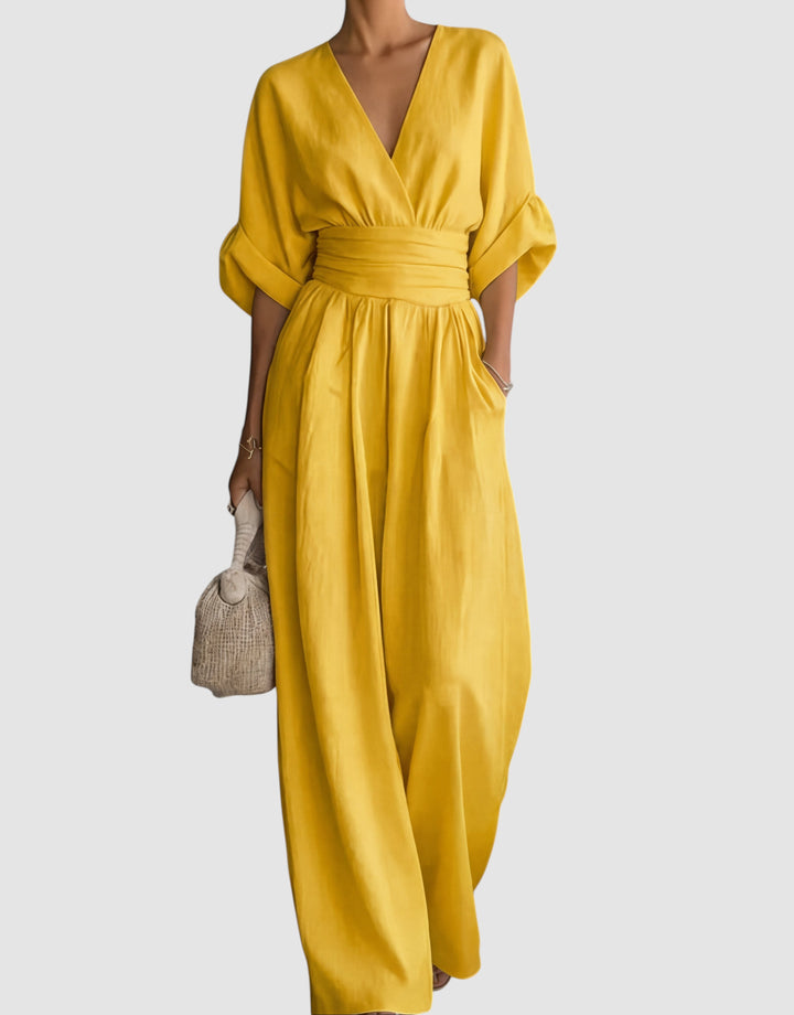 DANIELA | WIDE-LEG V-NECK JUMPSUIT