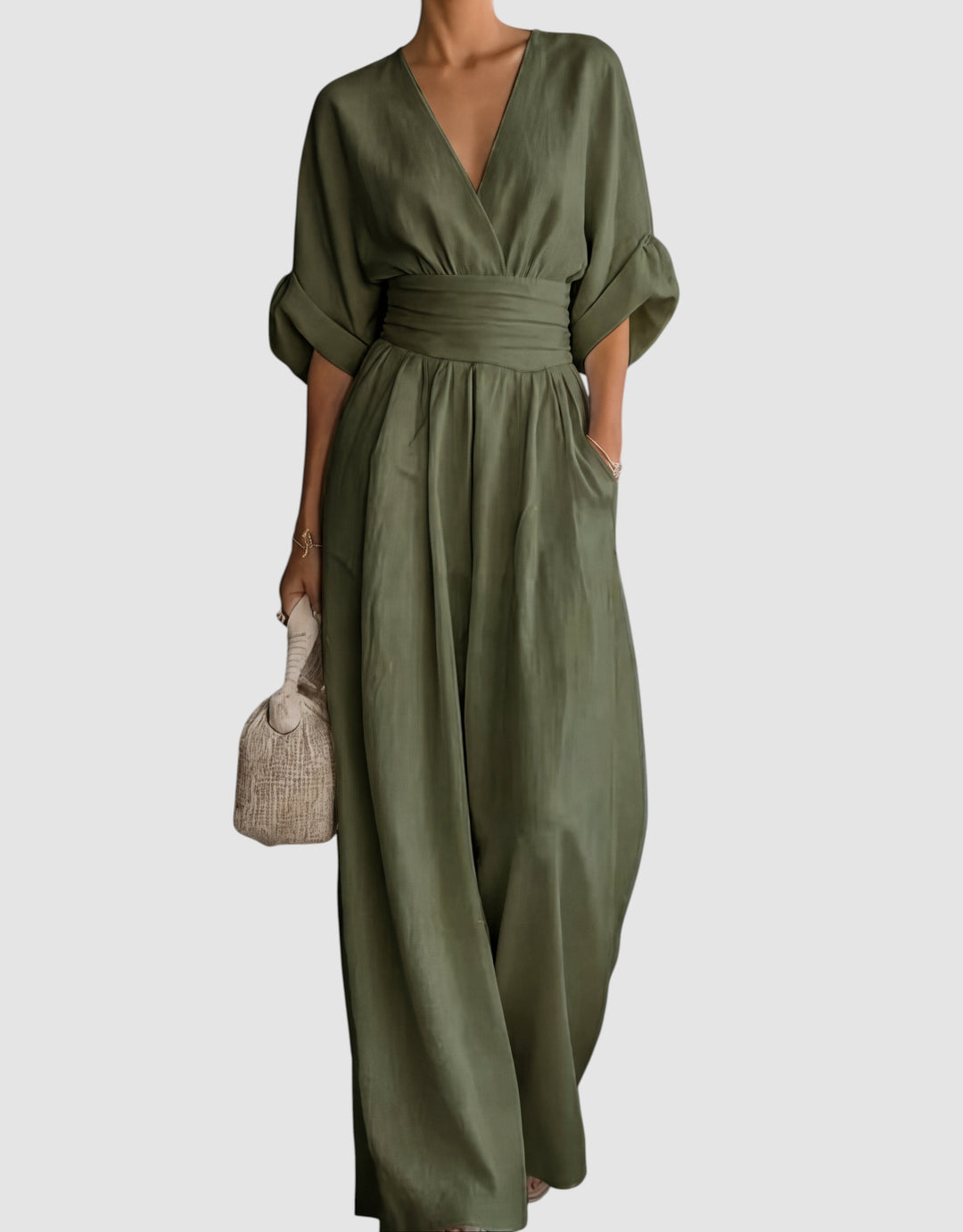 DANIELA | WIDE-LEG V-NECK JUMPSUIT